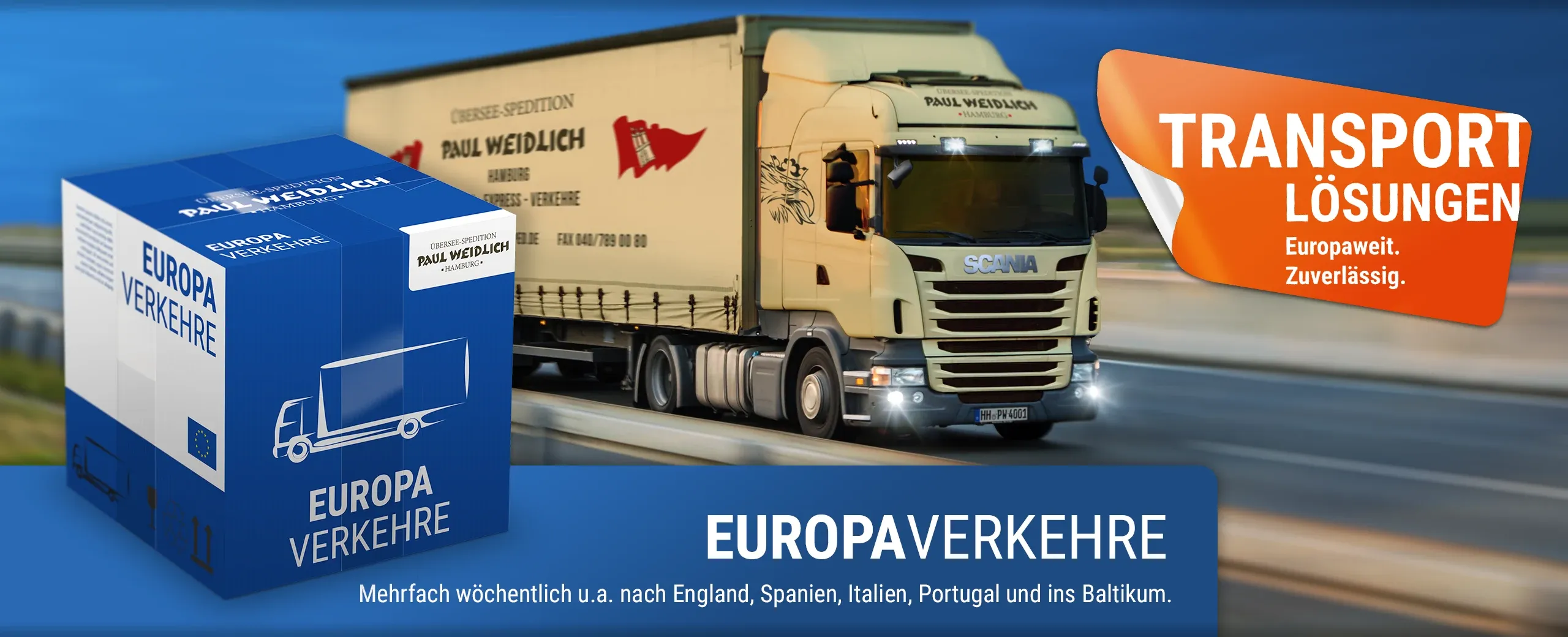 Übersee-Spedition Paul Weidlich GmbH - Hamburg - Europa Verkehre