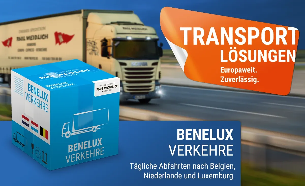 Übersee-Spedition Paul Weidlich GmbH - Hamburg - BENELUX Verkehre